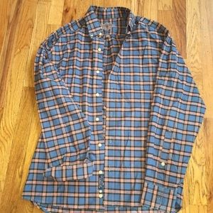 Men’s Blue Plaid Shirt Size Med